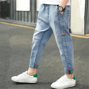 

IENENS Kids Boy‘s Jeans Spring Autumn Long Pants Young Boy Casual Denim Trousers Elastic Waist Pants Cowboy Pants Plus Size