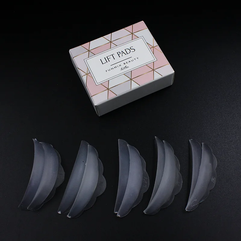 

5Pairs Silicone Eyelash Perm Pad Recycle Black Lashes Rods Shield Lifting 3D Eyelash Curler Makeup Accessories Applicator Tools