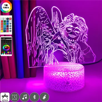 

Smart Phone Control Game Angel Festival Party Atmosphere Night Light Home Decoration Led Acrylic 7 Colors Three-dimensional Lamp