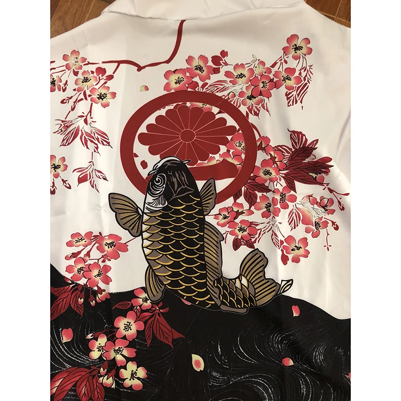 Yukata женский кимоно кардиган рубашка Harajuku Kawaii стиль Kimonos для мужчин и женщин блузка Obi Haori Японская уличная одежда