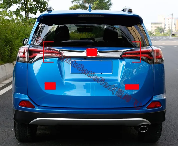 Для Toyota RAV4 ABS Хромированная задняя дверь крышка багажника отделка внешней формовки наклейки