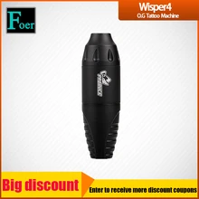 O.G Wisper4 ротационная машинка для татуировки, ручка для перманентного макияжа, с лучшим арматурным двигателем, черный авиационный алюминиевый корпус
