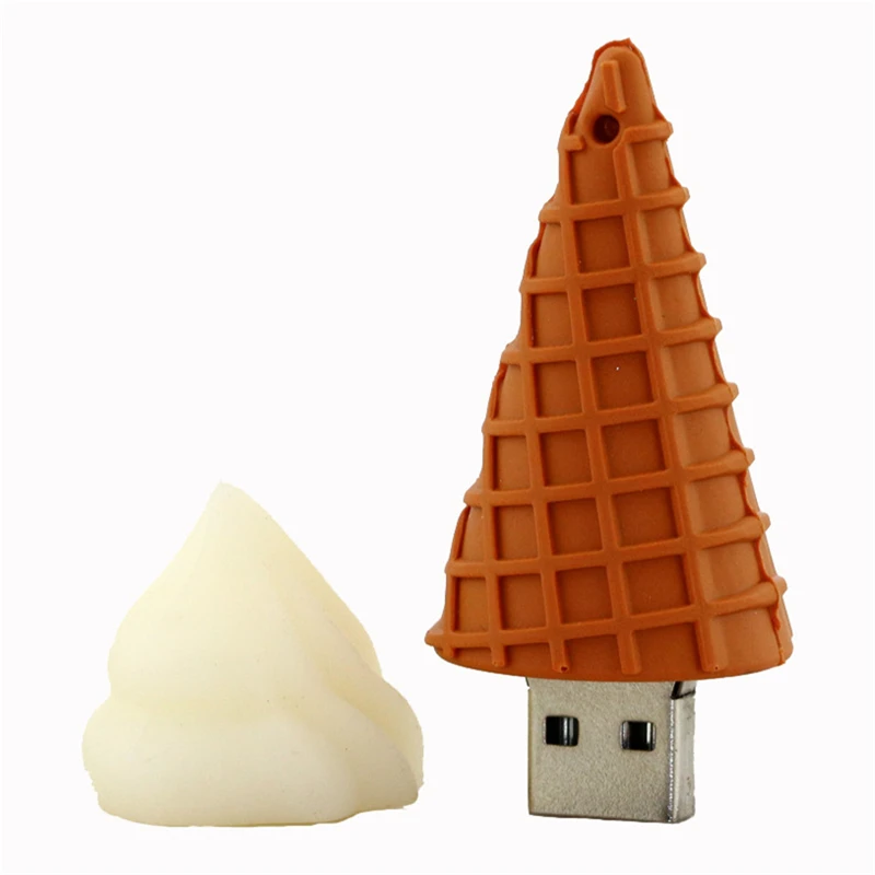 Силиконовые usb в виде мороженого флеш-накопитель usb2.0 милый флеш-накопитель uсb-диск 32 4, 8 128 256 ГБ оперативной памяти, 16 Гб встроенной памяти, 64 ГБ 256 ГБ U Диск флеш-накопитель