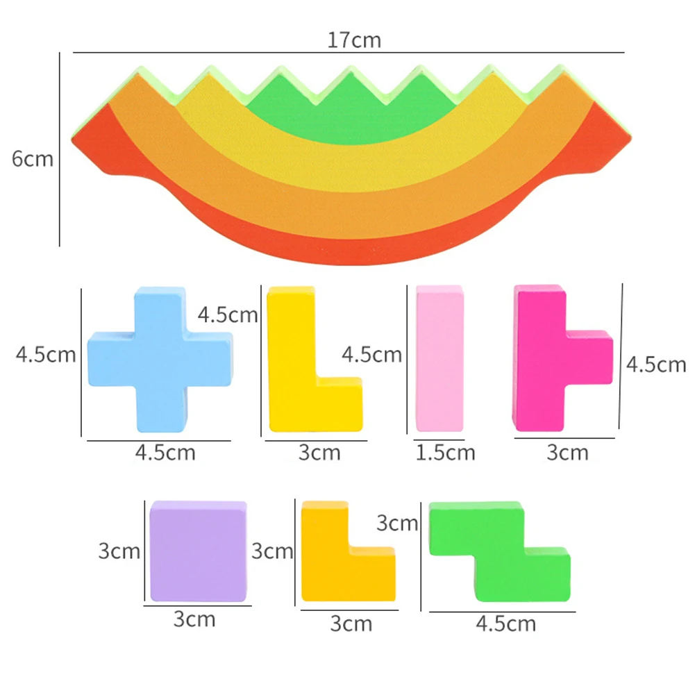 Деревянная укладка балансировки тетрис блок настольная игра развития мозга детские игрушки новый