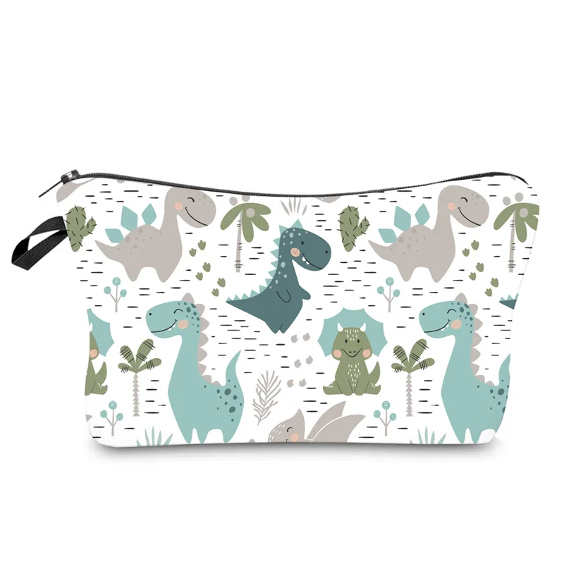 

New Waterproof Cosmetic Organizer Bag Makeup bag Printing Dinosaur Cosmetic Bag Fashion Women Multifunction Beauty Bag