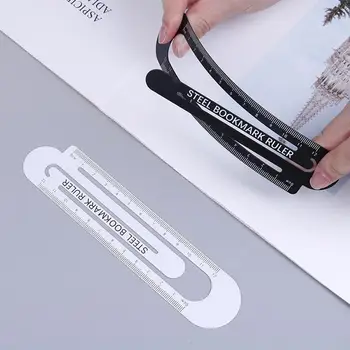 

1PC 12cm15cm High Quality Steel Ruler Metal Ruler Metal Bookmarks School Supplies Shape Iron Drawing Supplies Creative Rule T3A4
