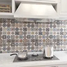 Self-Adhesive Kitchen Oil-Proof Heat-Resistant Home Decor Waterproof Vinyl Wallpapers Wall Stickers Diy Thickened Tile Stickers