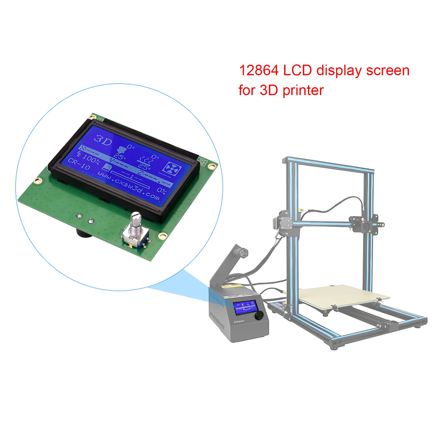 Детали для 3D принтера Aibecy 12864 ЖК дисплей экран с кабелем замена Creality CR 10 S4 S5 Ender 3