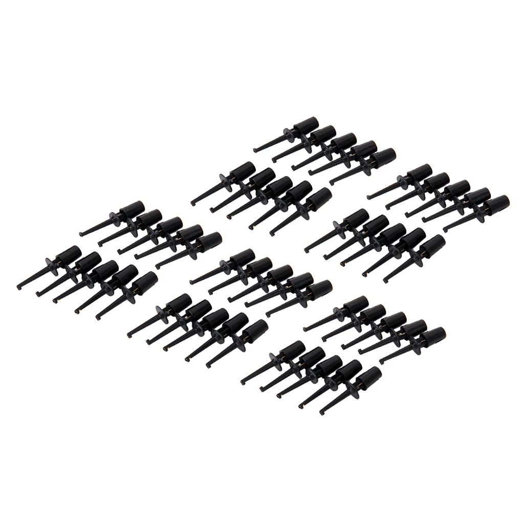 50x Miniature Test Hook Power Supply Wire Cable Probe Repairing Clip for PCB