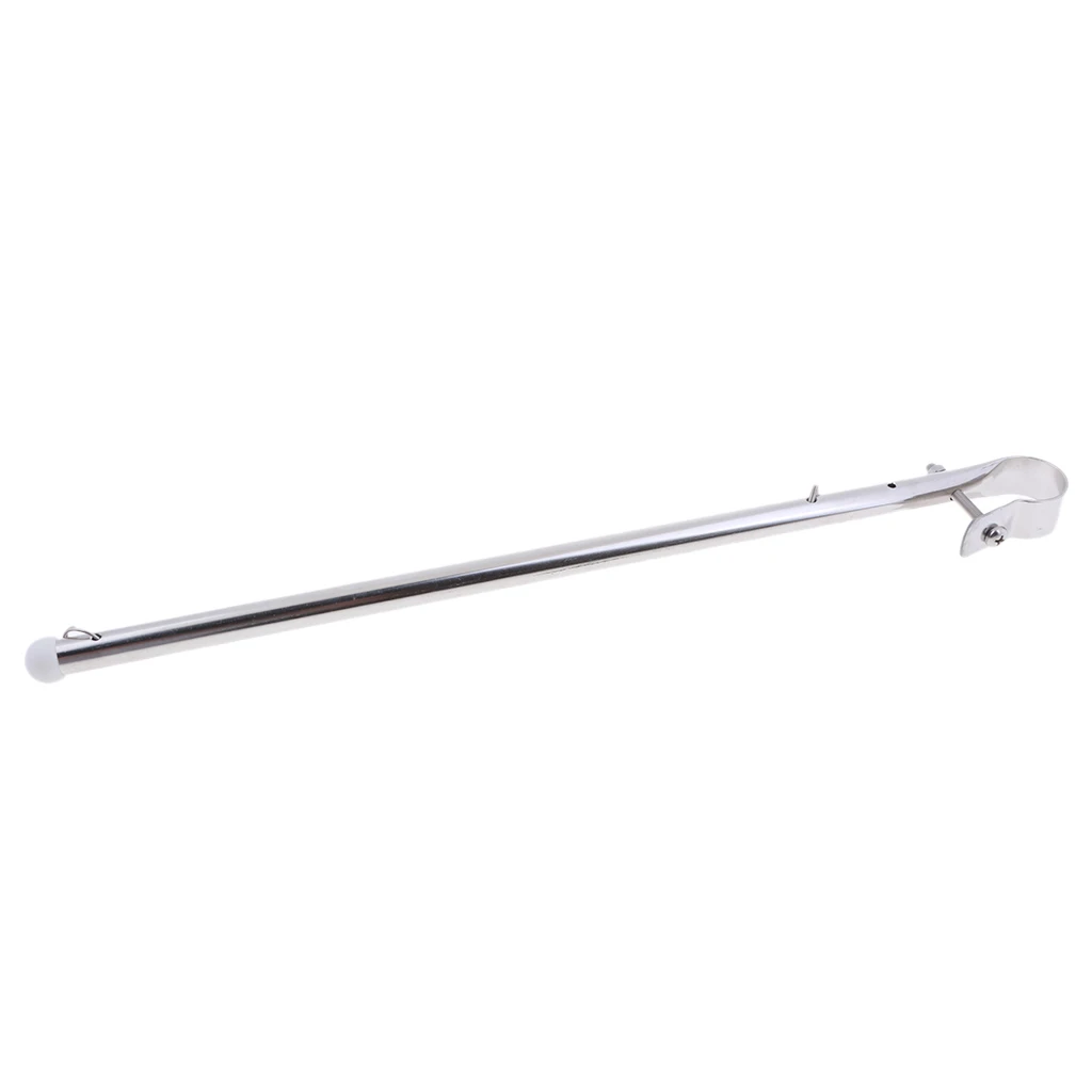 390mm Stainless Steel Rail Mount Flag Staff Pole - Boat Yacht Sailing Hardware