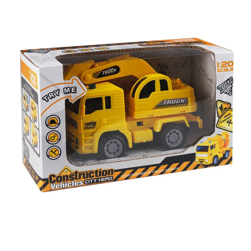 

Square Stall Hot Selling Model Inertia Engineering Vehicle with IC CHILDREN'S Toy Excavator Toy Model Car Wholesale