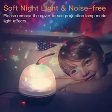 Ночной светильник для дома, планетарный проектор, вращающийся, звездное небо, мастер, детский, для сна, Рождественский, красочный, светодиодный