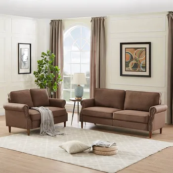 

Mid-Century Modern Sofa Couch Sofa Couch with Back,Living Room Sofa Couch Recliner Lounge Sofa for Living Room