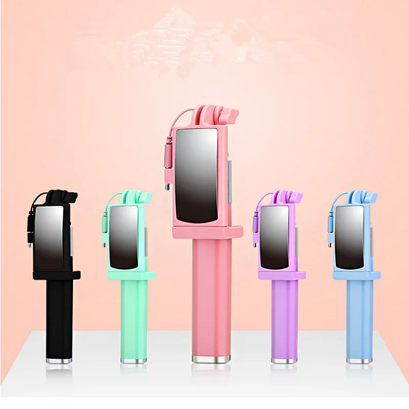 Универсальная мини селфи-Палка с зеркалом вращающаяся на 360 градусов складная