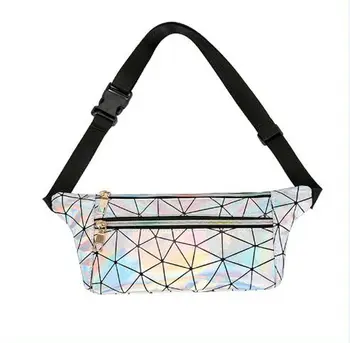 

New Women Bag Laser Transparent Fanny Waist Pack For Lady Messenger Shoulder Crossbody Bag Purse Punk Rainbow Clear Hot