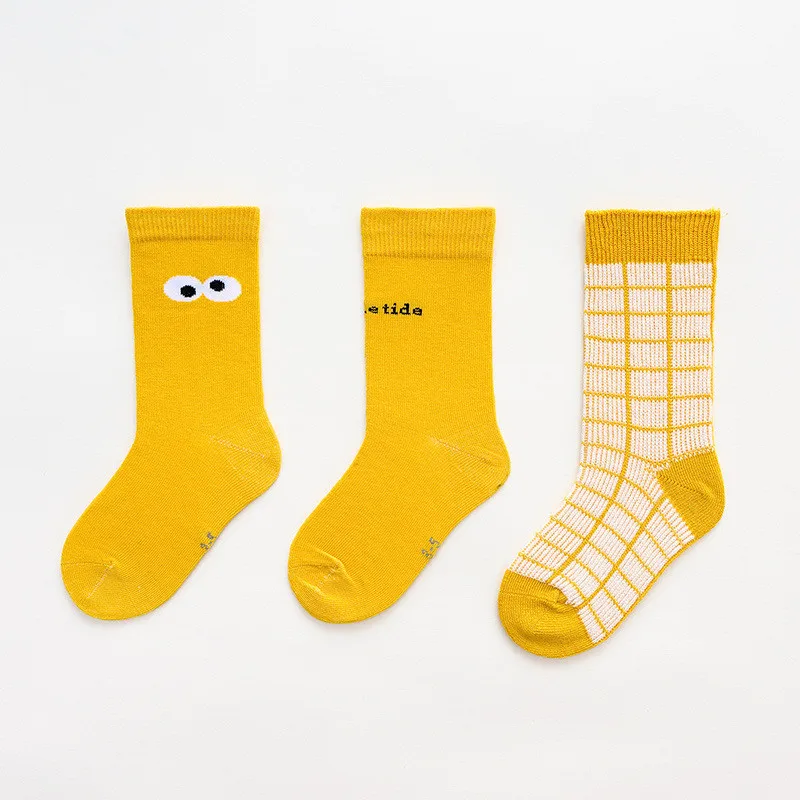 3pcs/lot Fashion Tube Socks Baby Children Super Fashion Cotton Tube Socks Dinosaur Flower Socks Baby Boy Girl All Accessories