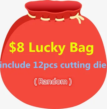 

YaMinSanNiO 12pcs Metal Cutting Dies $8 Lucky Bag for Craft Scrapbooking High Quality Surprise Gift Card Making Decoration