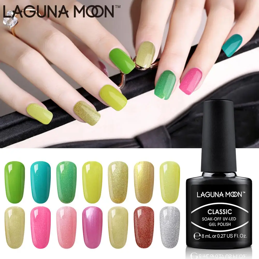 

Lagunamoon Color 8ml UV Gel Nail Polish Nail Art Design Manicure Soak Off LED lamp Enamel GelPolish Varnish GelLak Lacquer