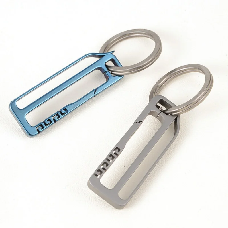 

Key Chain Titanium Alloy Belt Hang Buckle Men Waist Hanging Ring Personalized Card Pendant EDC Buckle