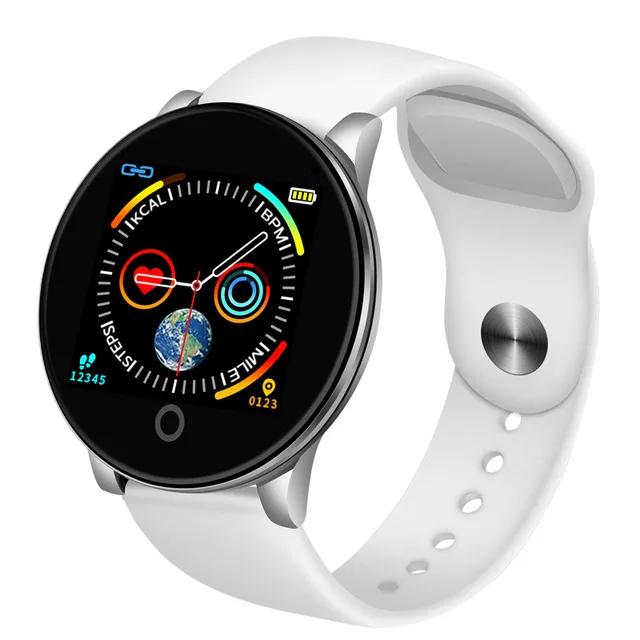 white Новинка, женские Смарт-часы для фитнеса, для женщин, для бега, Reloj, монитор сердечного ритма, Bluetooth, шагомер, сенсорные, умные спортивные часы - Цвет: white