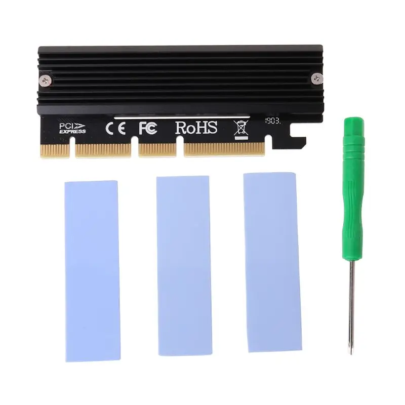 1 комплект PCI Express 3 0x16 к PCIe based NVMe и AHCI SSD адаптер карта с радиатором|Охлаждающие