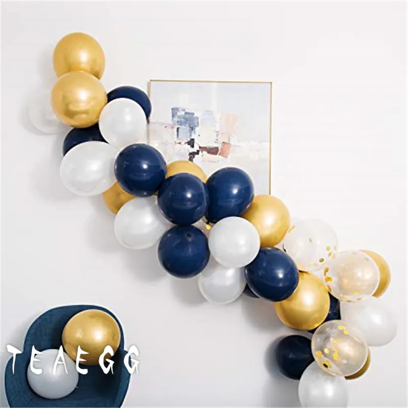 

35Pcs Customize Balloon Garland Kit White Gold Chrome Balloon Arch Wedding Bridal Shower Birthday Party Baby Shower Decoration