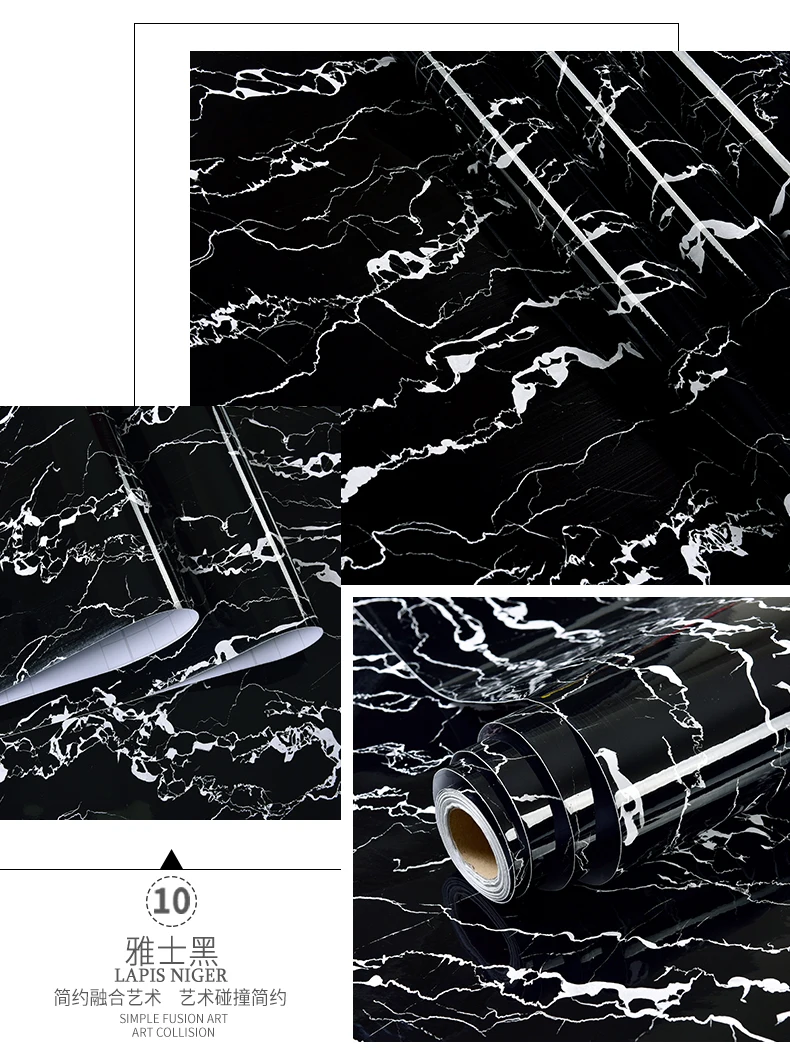 Pearl White DIY Decorative Film PVC Self adhesive Wall paper Furniture Renovation Stickers Kitchen Cabinet Waterproof Wallpaper 16 6