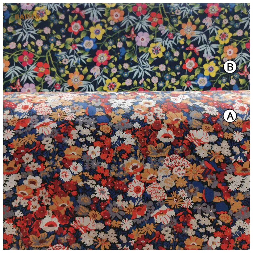 Floral Series Printed Twill Fabrics Cloth For DIY Sewing Baby&Child Quilting Bedsheet Clothes Skirt Textile Material Half Meter