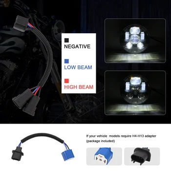

New Motorcycle Headlamp 12-24V DC 1 pc LED Headlight Parts Accessories