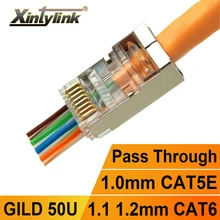 xintylink EZ rj45 connector cat6 jack rg rj 45 ethernet cable plug rg45 cat5e ftp 8P8C cat 6 network lan internet high quality