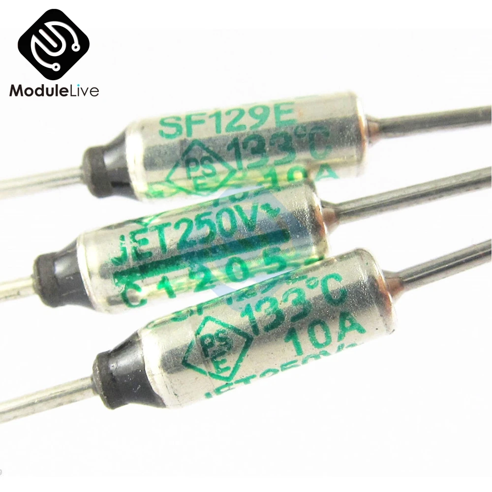 10 шт. Термопредохранитель SF129E SEFUSE 133 градусов Цельсия А 250 В CF|thermal fuse|10a 250vsefuse sf129e |