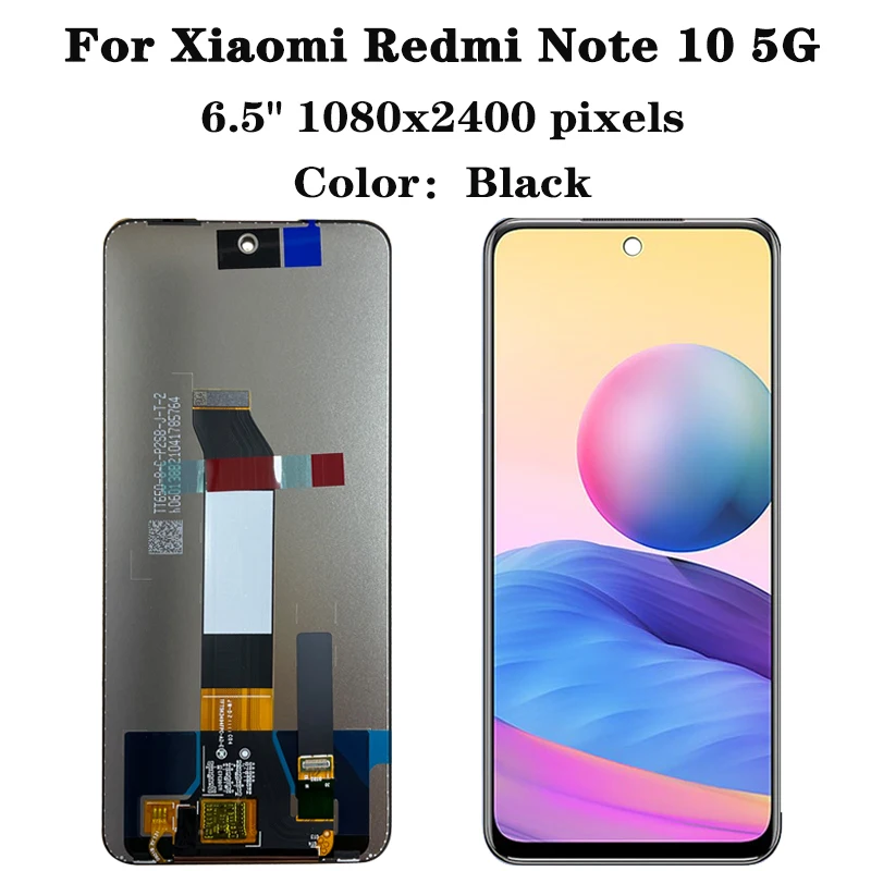 Фото ЖК-дисплей 6,5 дюйма для POCO M3 Pro 5G M2103K19PI, 10 сенсорных экранов, замена для Xiaomi Redmi Note 10 5G M2103K19G M2103K19C, оригинал №2