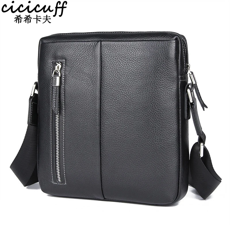 

Genuine Leather Men Messenger Bag High Quality Fashion New Shoulder Bag for Men Business Travel Crossbody Bags Sling Bag Casual