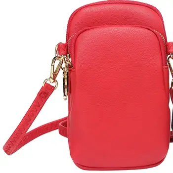

Hot Women Solid Color Multi Layer Shoulder Bag Faux Leather Crossbody Phone Pouch High Quality Zipper Ladies Purse сумка женская
