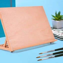 Wooden Drawing Table A3 Portable Sketch Bookshelf Wood Stand Desktop Watercolor Oil Easel for painting art supplies for artist