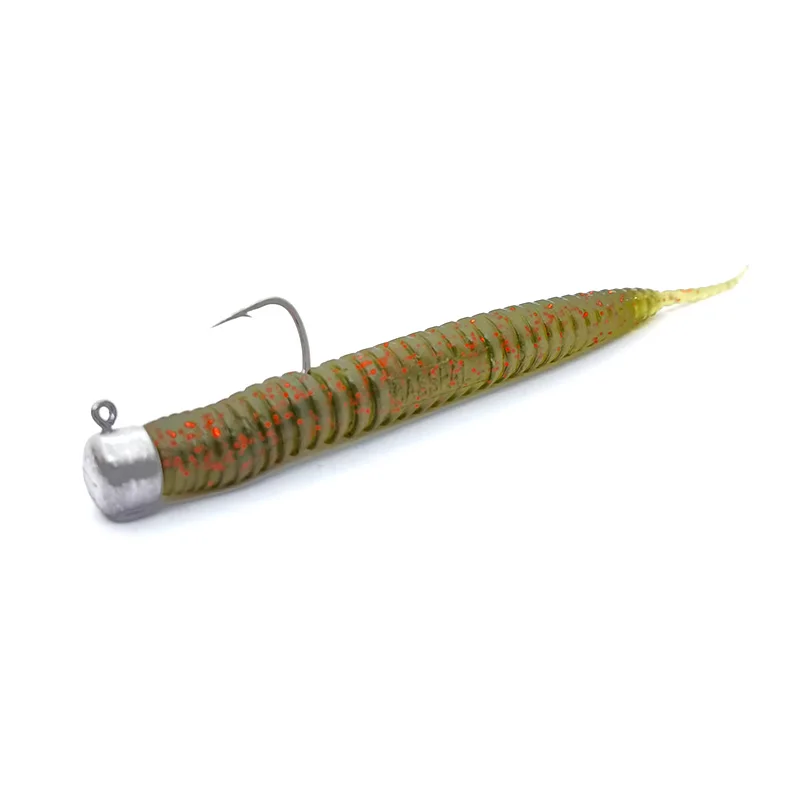 OUTKIT 5 sztuk Fishing Lure NED haczyk z główką jigową mocny anty spadający pomocniczy stojak haki mandarynka ryby Bass Worm Fishhook