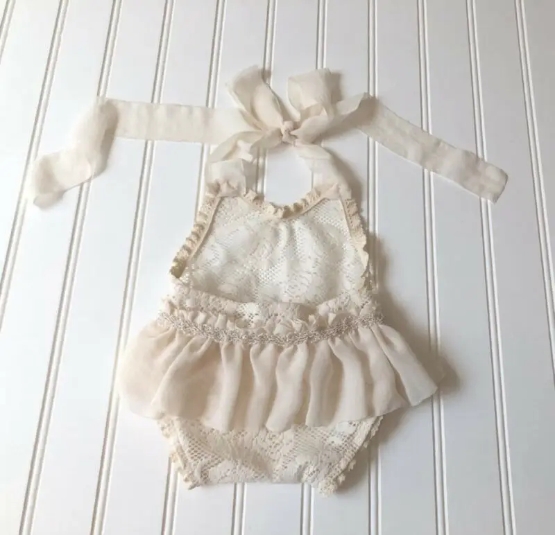 3-24M Newborn Baby Girl Lace Romper Dress Halter Romper Jumpsuit Outfits Clothes Summer Infant Baby Clothes