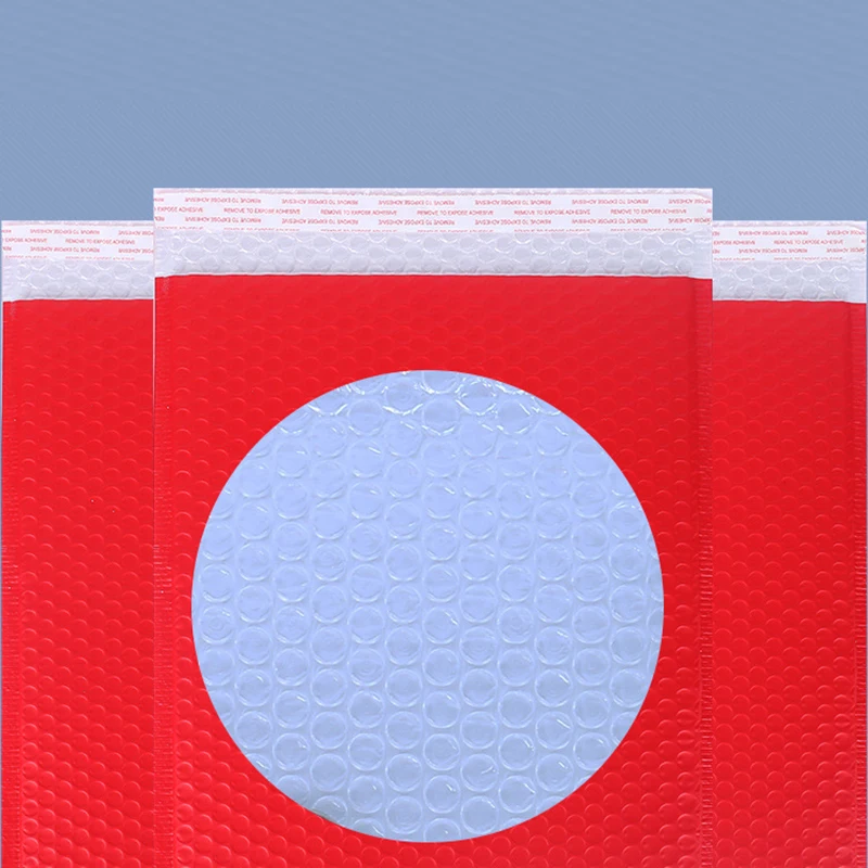 10 шт. красный пластиковый пузырьковый почтовый пакет водонепроницаемые Пузырьковые пакеты конверты с пузырьком поли почтовый Курьер сумка для хранения 28x37 см