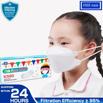 

20PCS/BOX FFP2 Kids KN95 Filter Face Mask KN95 Respirator Mask Face KN95 Child Mask Dustproof Boys Girls Mask Individual Package