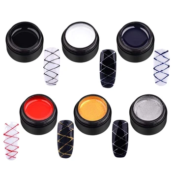 

3D Painted Nail Art Nail Polish UV Spider Gel DIY Silk Pull Glue (6 Different Color)
