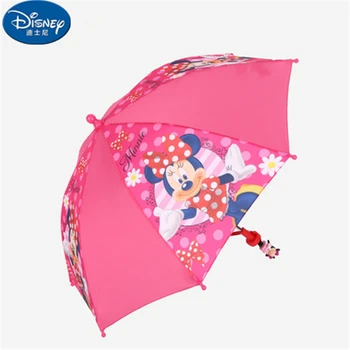 

Disney Umbrella rain women Children Kids Mickey Minnie Long handle umbrella Parasol Windproof Rain Umbrella birthday Gift