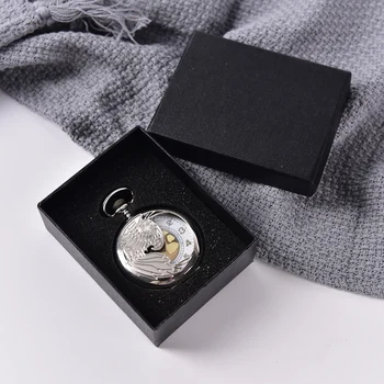 

1pc Black Velvet Gray Xmas Gift Boxes Cases Pocket Watch Accessories