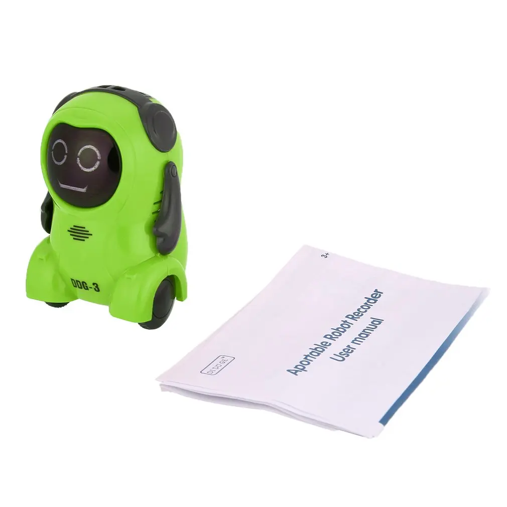 DDG-2/3 Intelligent Smart Mini Pocket Voice Recording RC Robot Recorder Freely Wheeling 360 Rotation Arm Toys for Kids Fun Gift