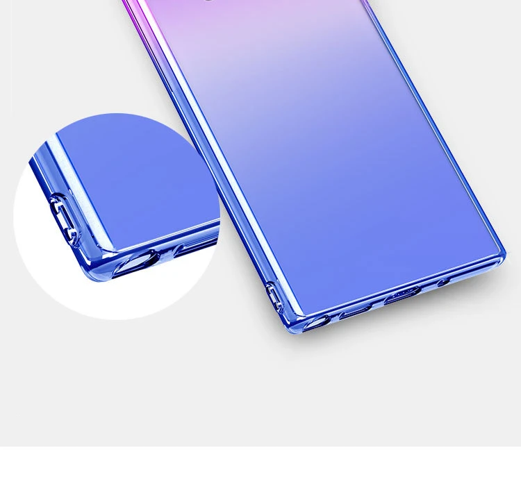 100 шт градиентный Мягкий ТПУ чехол для huawei P30 P20 Pro Lite mate 20 X Nova Y9 Honor 20i 8S 8X 8C ультра тонкий ударопрочный чехол