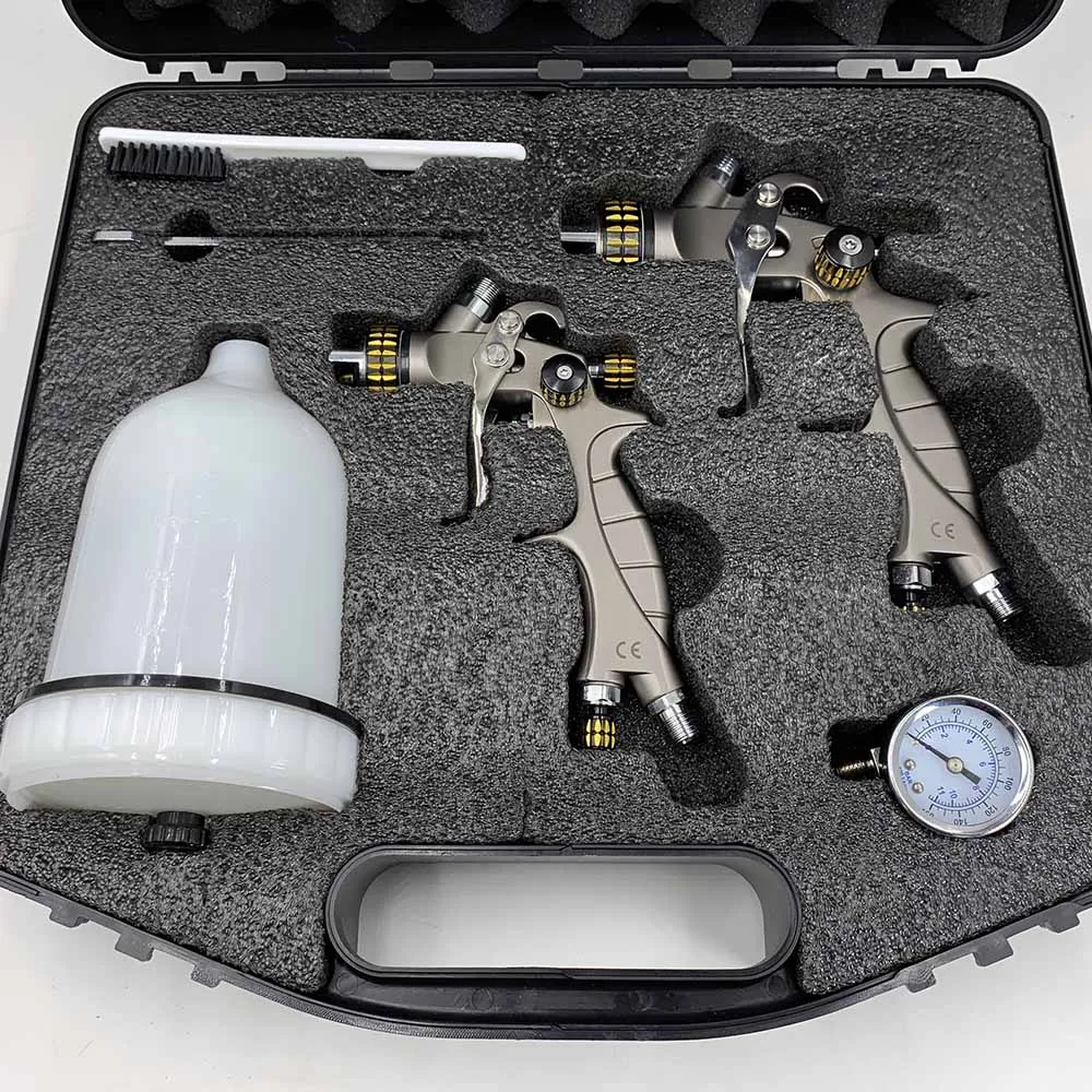 2 в 1 HVLP пистолет самотеком автомобиля уход за кожей лица Краски соплу 0,5/0,8/1,0/1,2/1,3/1,4/1,7 мм