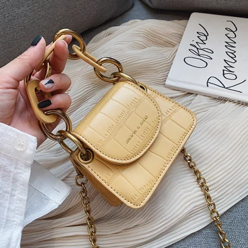 

Mini Stone Texture Mini Bag 2020 New Style Fashion Korean Style All-match Messenger Bag Western Style Chain Bag Square Sling Bag