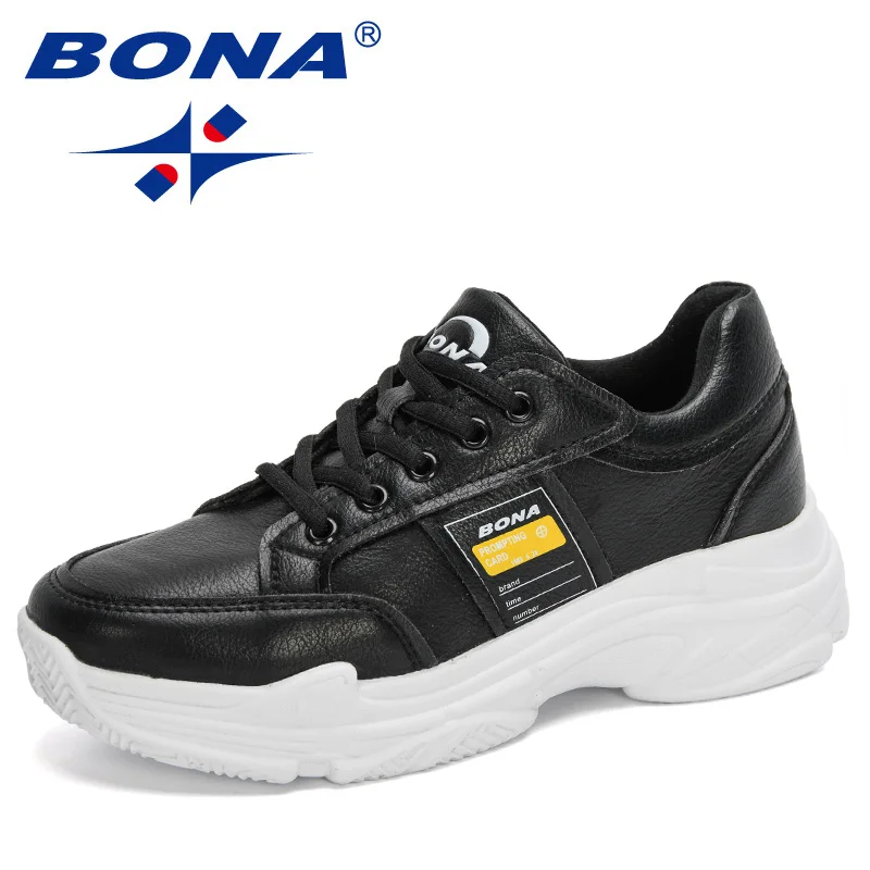 

BONA 2020 New Designers Chunky Sneakers Platform 5cm Thick Sole Ladies Casual Vulcanize Shoes Outdoor Walking Footwear Feminimo