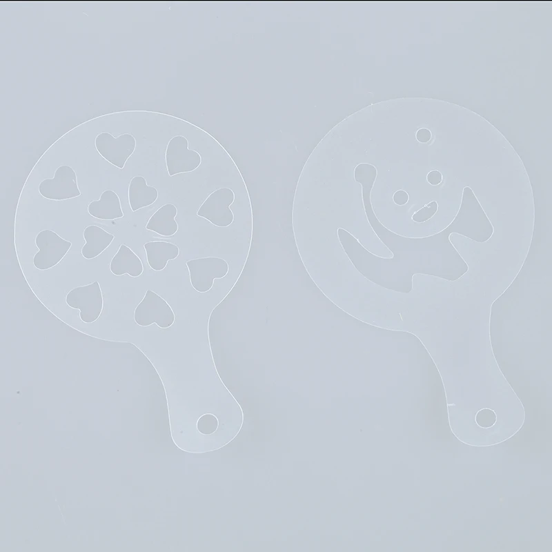 12 шт капучино кофе белый трафареты шаблон полосы Цветы Pad Duster Спрей