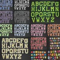 Buy 26pcs/lot Iron On Letter Patches For Clothing Logo Iron Patch on Clothes Embroidered Letters Sticker Cartoon Alphabet ABC Name Online