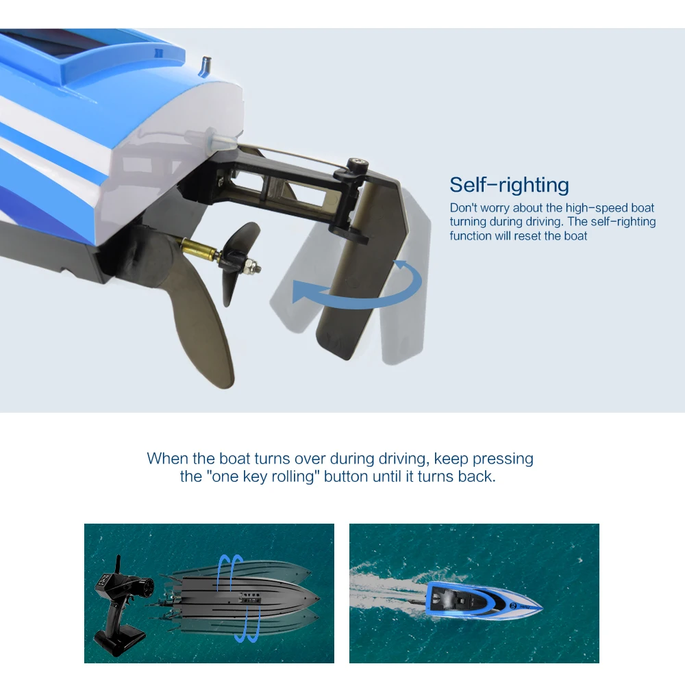 Flytec V003 RC высокоскоростная лодка 2,4G с самовосстанавливающейся водонепроницаемой встроенной системой водяного охлаждения 30+ км/ч RC гоночная лодка RC игрушки